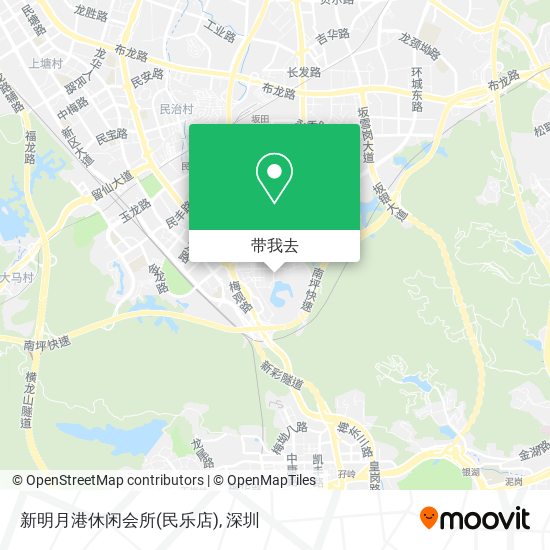 新明月港休闲会所(民乐店)地图