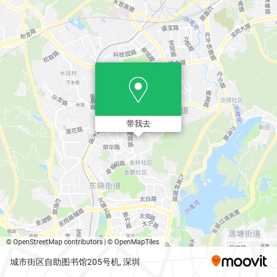城市街区自助图书馆205号机地图
