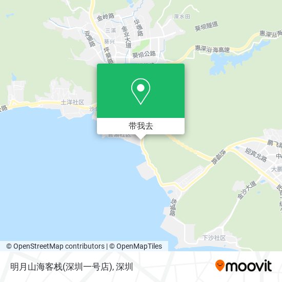 明月山海客栈(深圳一号店)地图