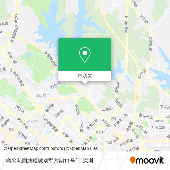 曦谷花园或曦城别墅六期11号门地图