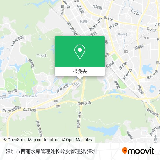 深圳市西丽水库管理处长岭皮管理所地图
