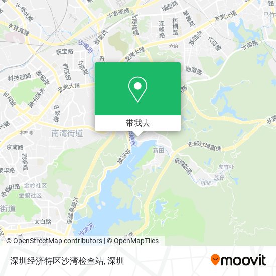 深圳经济特区沙湾检查站地图