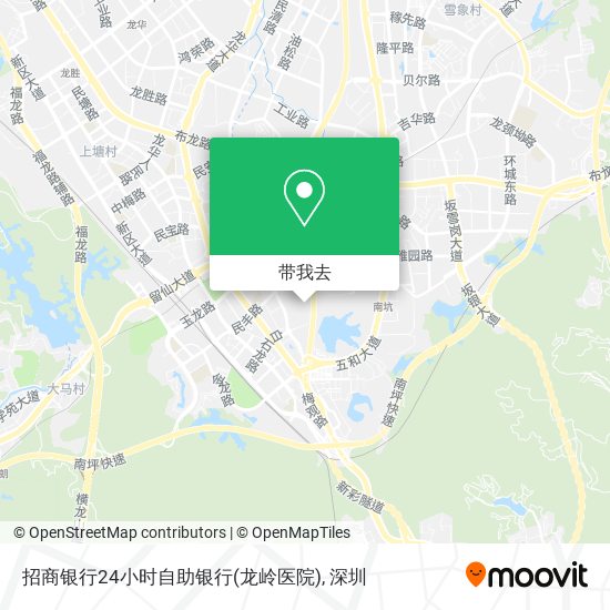 招商银行24小时自助银行(龙岭医院)地图