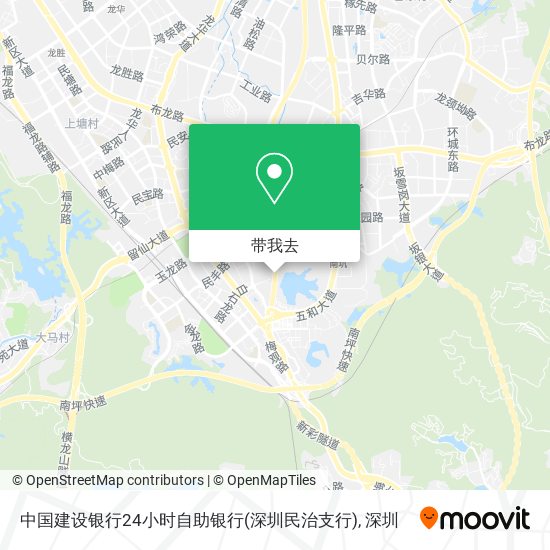 中国建设银行24小时自助银行(深圳民治支行)地图