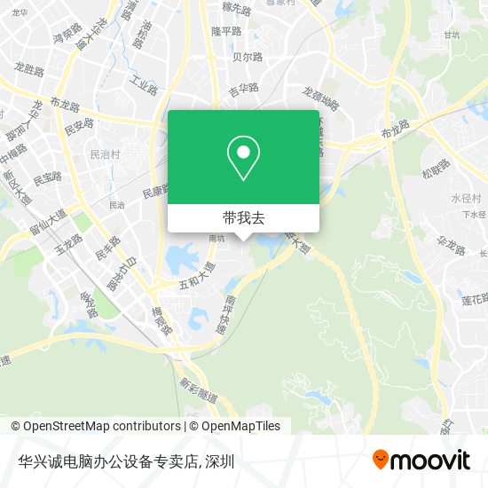 华兴诚电脑办公设备专卖店地图