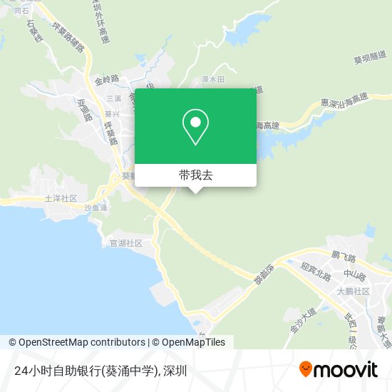 24小时自助银行(葵涌中学)地图