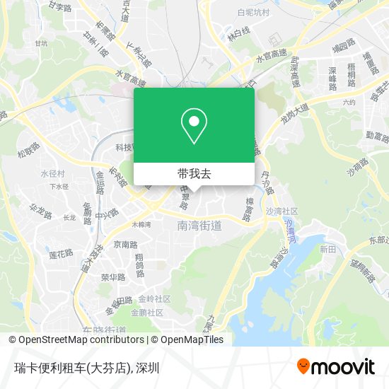 瑞卡便利租车(大芬店)地图
