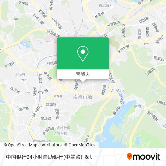中国银行24小时自助银行(中翠路)地图