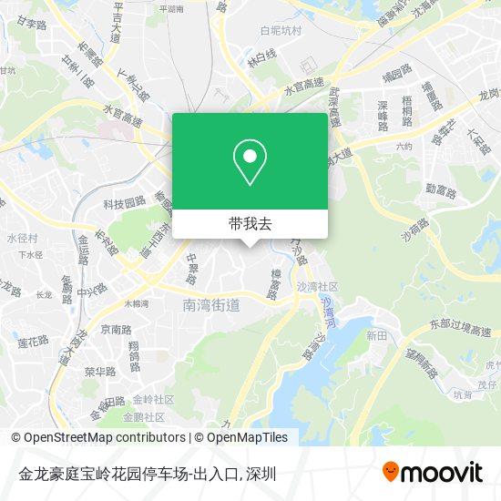 金龙豪庭宝岭花园停车场-出入口地图