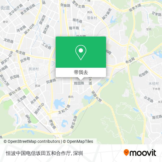恒波中国电信坂田五和合作厅地图