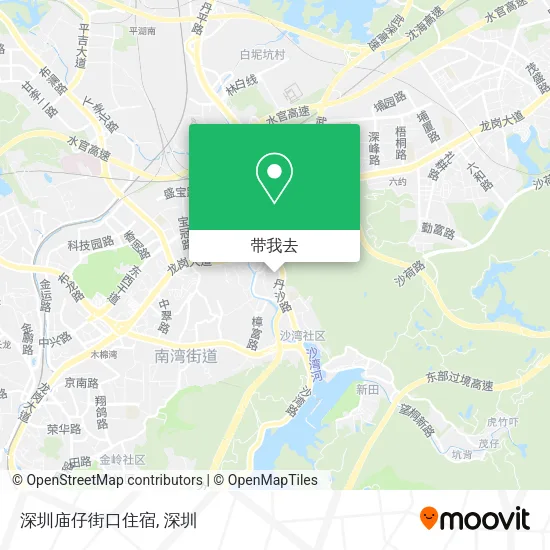 深圳庙仔街口住宿地图