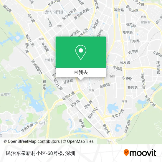 民治东泉新村小区-68号楼地图