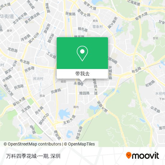 万科四季花城-一期地图