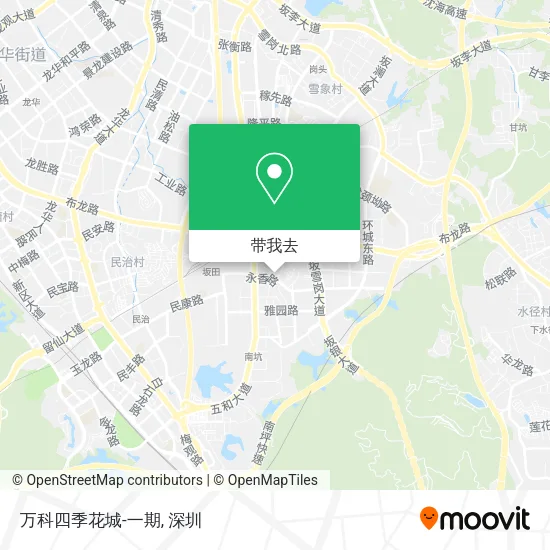 万科四季花城-一期地图