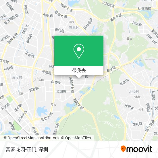 富豪花园-正门地图