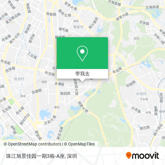 珠江旭景佳园一期3栋-A座地图
