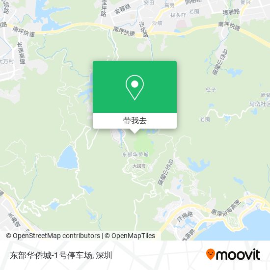 东部华侨城-1号停车场地图