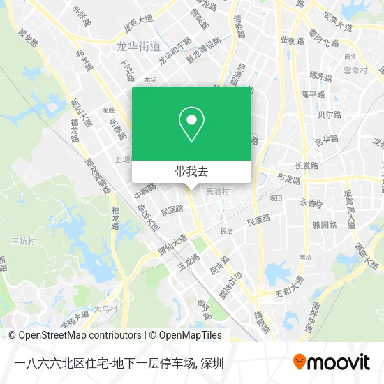 一八六六北区住宅-地下一层停车场地图
