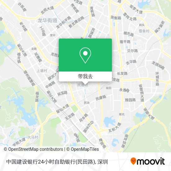 中国建设银行24小时自助银行(民田路)地图
