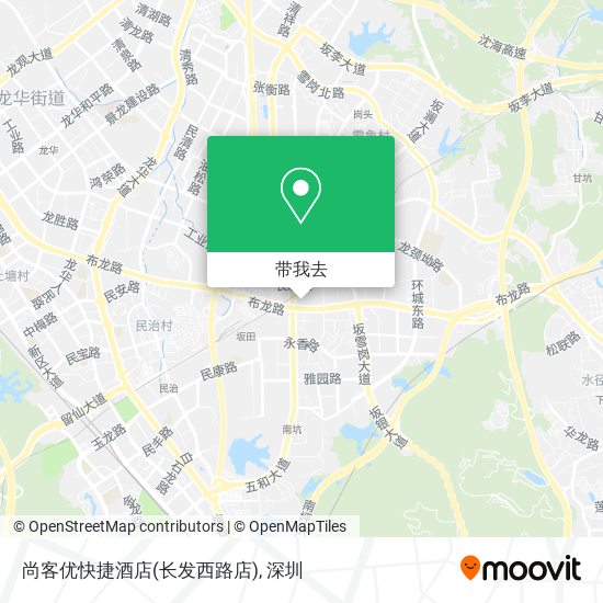 尚客优快捷酒店(长发西路店)地图