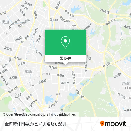金海湾休闲会所(五和大道店)地图