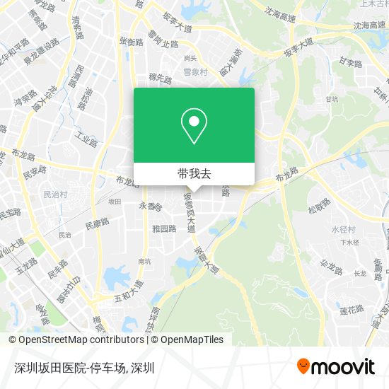 深圳坂田医院-停车场地图