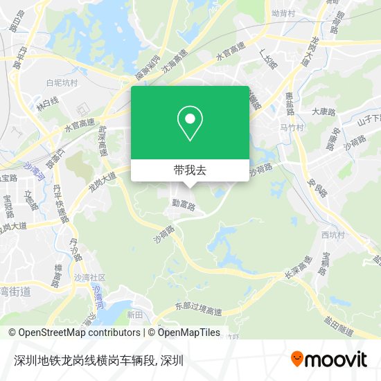 深圳地铁龙岗线横岗车辆段地图