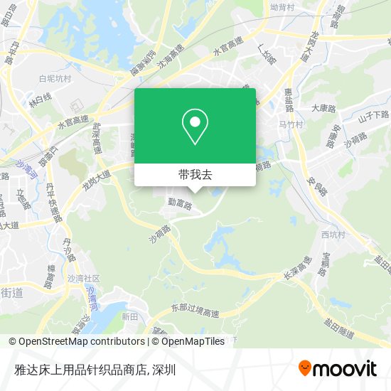 雅达床上用品针织品商店地图