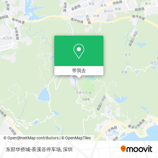 东部华侨城-茶溪谷停车场地图