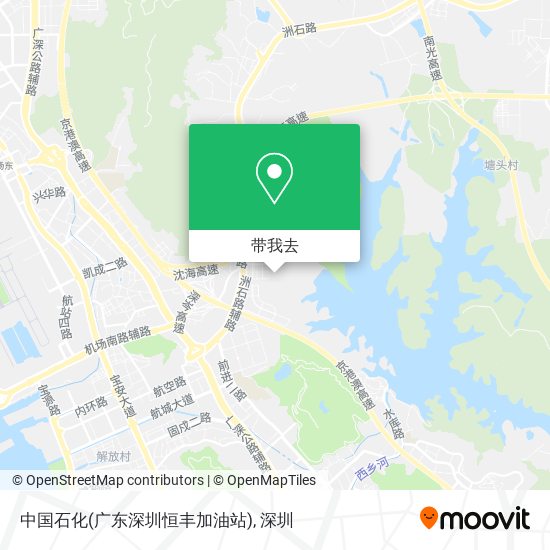 中国石化(广东深圳恒丰加油站)地图