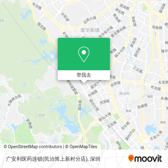 广安利医药连锁(民治简上新村分店)地图