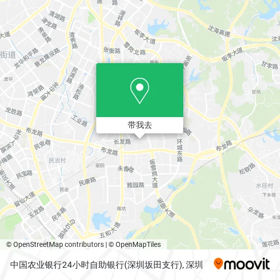 中国农业银行24小时自助银行(深圳坂田支行)地图