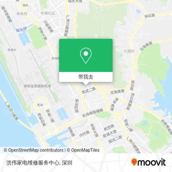 洪伟家电维修服务中心地图