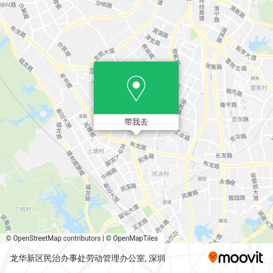 龙华新区民治办事处劳动管理办公室地图