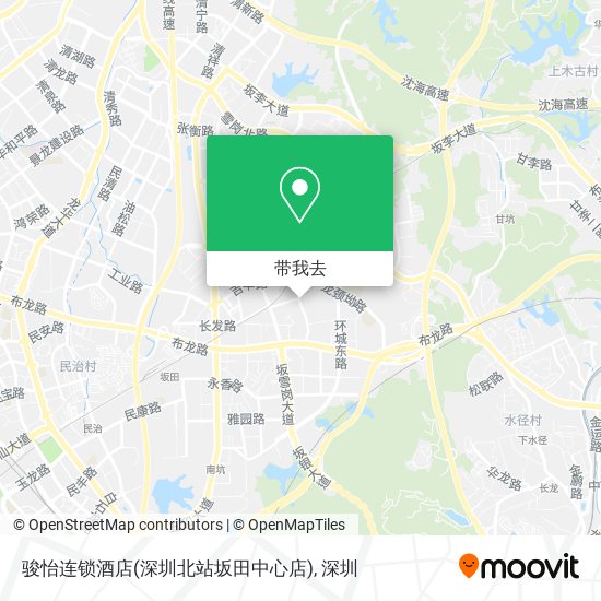 骏怡连锁酒店(深圳北站坂田中心店)地图