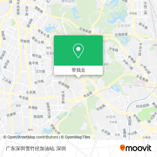 广东深圳雪竹径加油站地图
