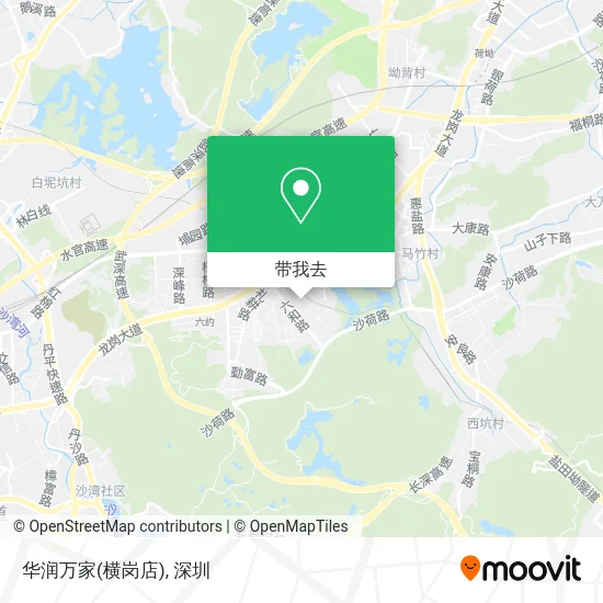 华润万家(横岗店)地图