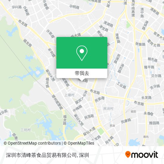 深圳市清峰茶食品贸易有限公司地图