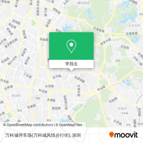 万科城停车场(万科城风情步行街)地图