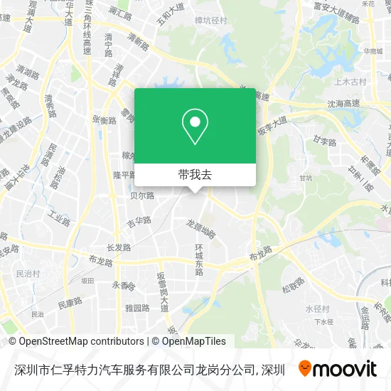 深圳市仁孚特力汽车服务有限公司龙岗分公司地图