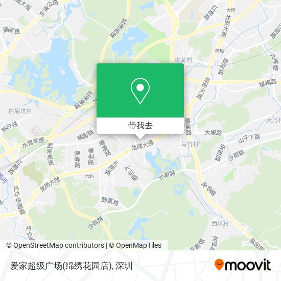 爱家超级广场(绵绣花园店)地图