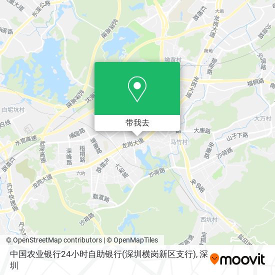 中国农业银行24小时自助银行(深圳横岗新区支行)地图