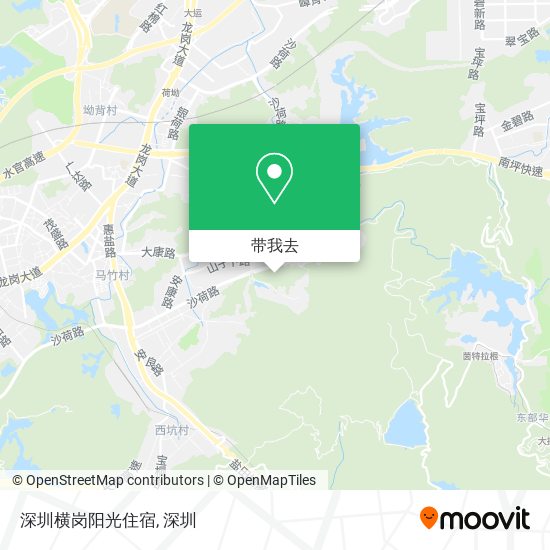 深圳横岗阳光住宿地图