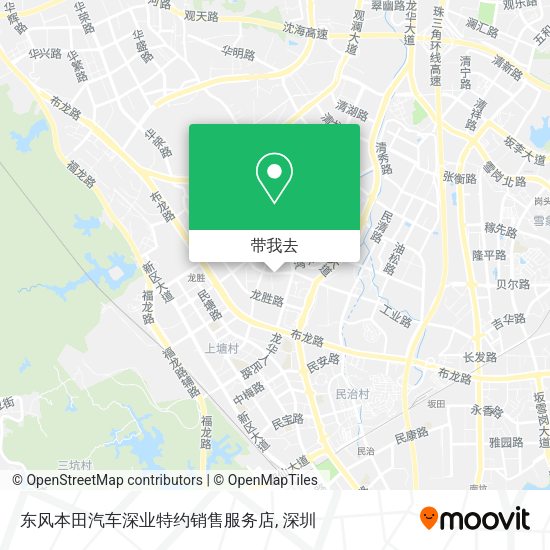 东风本田汽车深业特约销售服务店地图