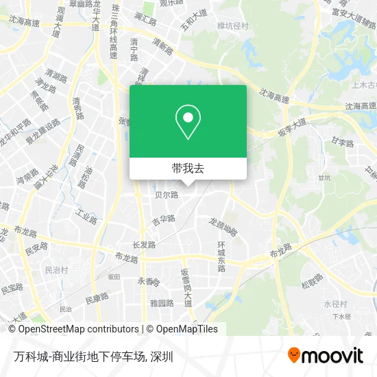 万科城-商业街地下停车场地图