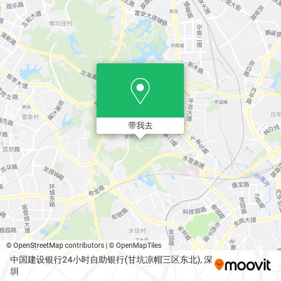 中国建设银行24小时自助银行(甘坑凉帽三区东北)地图