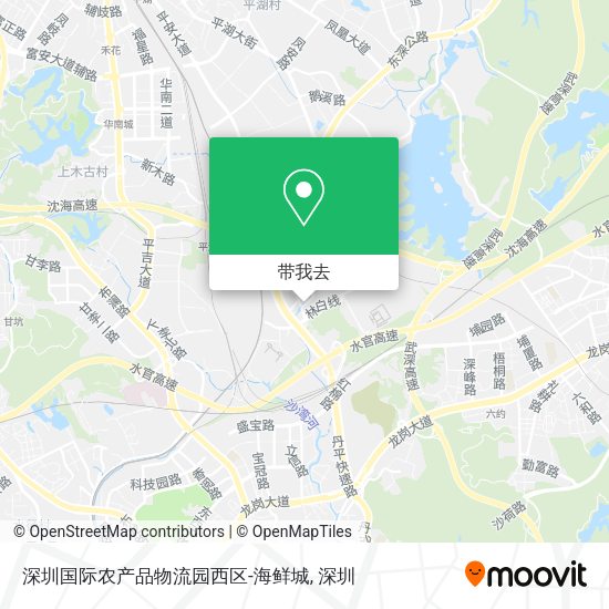 深圳国际农产品物流园西区-海鲜城地图