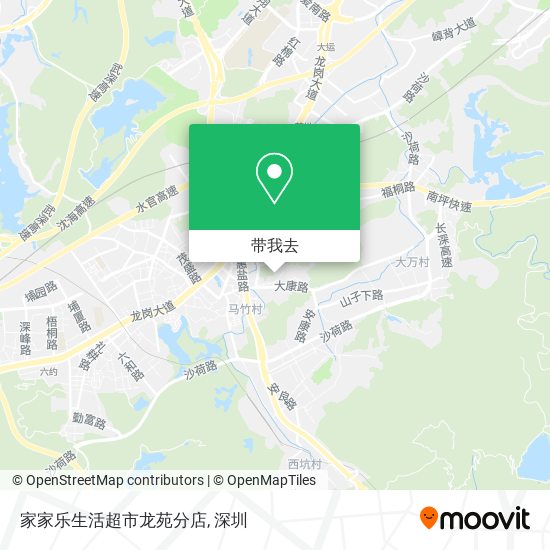 家家乐生活超市龙苑分店地图