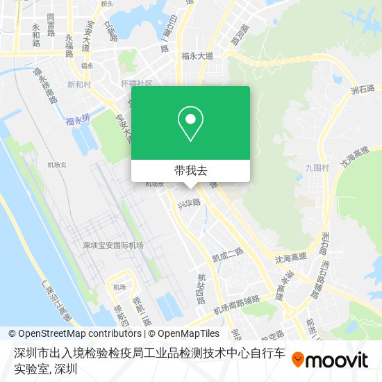 深圳市出入境检验检疫局工业品检测技术中心自行车实验室地图