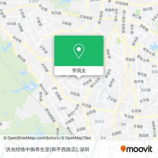 洪光经络中御养生堂(和平西路店)地图